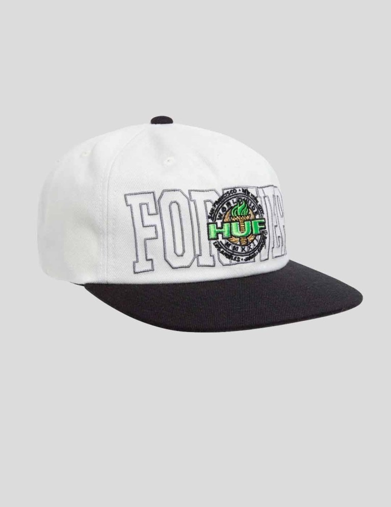 HUF torcia mmxxii snapback bianco